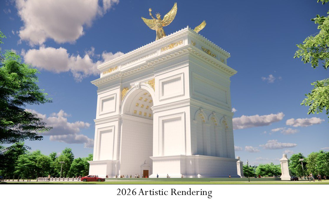 Triumphal Arch proposal at Memorial Circle in Minneapolis